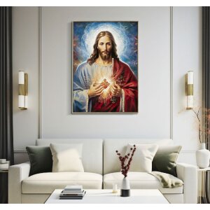 Mauro Ferretti Tableau Jésus avec cadre 72x4x102 cm