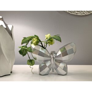 Mauro Ferretti Vase Papillon 22,5x8x15 cm argent