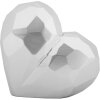 Mauro Ferretti Vase en forme de cœur 19x9x18 cm argenté