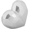 Mauro Ferretti Vase en forme de cœur 19x9x18 cm argenté