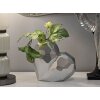 Mauro Ferretti Vase en forme de cœur 19x9x18 cm argenté