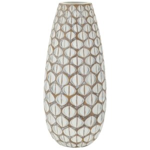 Mauro Ferretti Vase Tibet Ø 20x45,5 cm blanc cassé