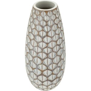 Mauro Ferretti Vase Tibet Ø 20x45,5 cm blanc cassé