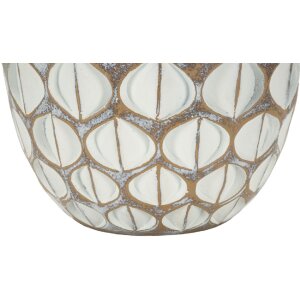 Mauro Ferretti Vase Tibet Ø 20x45,5 cm blanc cassé