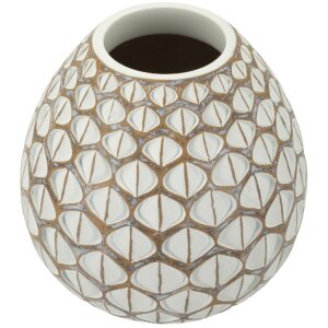 Mauro Ferretti Vase Tibet Ø 27x27 cm blanc lin