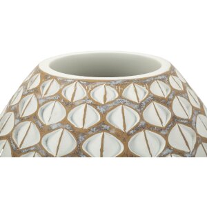 Mauro Ferretti Vase Tibet Ø 27x27 cm blanc lin