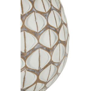 Mauro Ferretti Vase Tibet Ø 27x27 cm blanc lin
