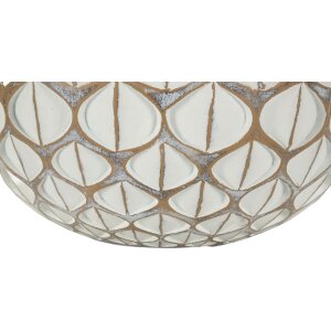 Mauro Ferretti Vase Tibet Ø 27x27 cm blanc lin
