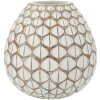 Mauro Ferretti Vase Tibet Ø 27x27 cm blanc lin
