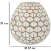 Mauro Ferretti Vase Tibet Ø 27x27 cm blanc lin