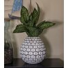 Mauro Ferretti Vase Tibet Ø 27x27 cm blanc lin