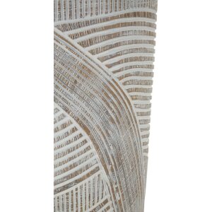 Mauro Ferretti Vase Bois Ø 19x55 cm blanc lin