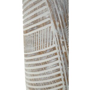 Mauro Ferretti Vase Bois Ø 19x55 cm blanc lin
