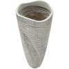 Mauro Ferretti Vase Bois Ø 19x55 cm blanc lin
