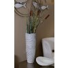 Mauro Ferretti Vase Bois Ø 19x55 cm blanc lin