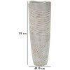 Mauro Ferretti Vase Bois Ø 19x55 cm blanc lin