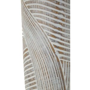 Mauro Ferretti Vase Bois Ø 18x45 cm blanc patiné
