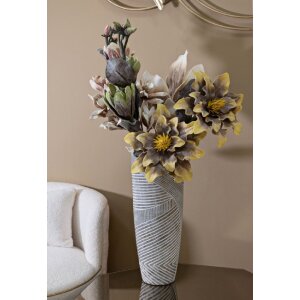 Mauro Ferretti Vase Bois Ø 18x45 cm blanc patiné