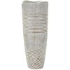 Mauro Ferretti Vase Bois Ø 18x45 cm blanc patiné