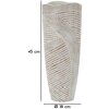Mauro Ferretti Vase Bois Ø 18x45 cm blanc patiné