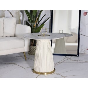 Mauro Ferretti Table basse Nova Ø 60x54 cm crème