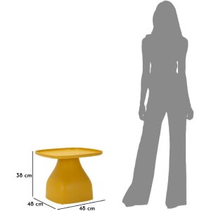 Mauro Ferretti Table dappoint Gea 48x48x38 cm jaune