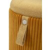 Bolzano Ensemble 2 poufs avec rangement jaune moutarde 38x38cm & 32x28cm