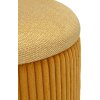 Bolzano Ensemble 2 poufs avec rangement jaune moutarde 38x38cm & 32x28cm