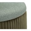 Bolzano Ensemble 2 poufs vert Ø38x38 cm et Ø32x28 cm avec rangement