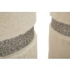 Saint-Moritz Ensemble 2 poufs avec rangement Crème Ø40x47 cm Ø32x38 cm
