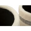 Saint-Moritz Ensemble 2 poufs avec rangement Crème Ø40x47 cm Ø32x38 cm