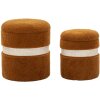 Saint-Moritz Ensemble de 2 tabourets de rangement Ø40x47cm Ø32x38cm marron