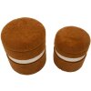 Saint-Moritz Ensemble de 2 tabourets de rangement Ø40x47cm Ø32x38cm marron
