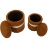Saint-Moritz Ensemble de 2 tabourets de rangement Ø40x47cm Ø32x38cm marron
