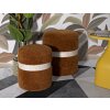 Saint-Moritz Ensemble de 2 tabourets de rangement Ø40x47cm Ø32x38cm marron