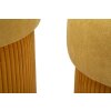 Aspen Ensemble de puffs avec rangement moutarde 2 pièces Ø42x44 Ø35x37 cm velours