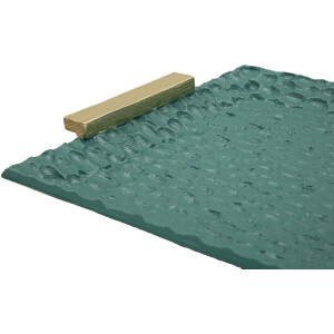 Grent Plateau 34x19,5x3 cm Vert Doré Décoratif