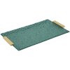 Grent Plateau 34x19,5x3 cm Vert Doré Décoratif