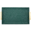 Grent Plateau 34x19,5x3 cm Vert Doré Décoratif