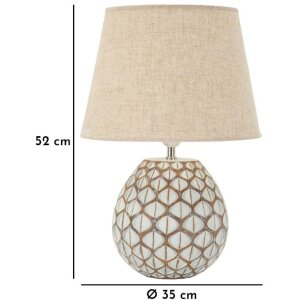 Mauro Ferretti Lampe de table Tibet Ø35x52 cm White Wash