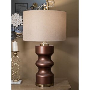 Lampe de table Rosenthal Verre Brun Doré 40,5x69,5cm E27