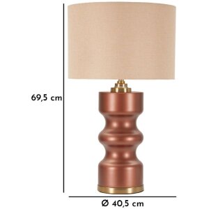 Lampe de table Rosenthal Verre Brun Doré 40,5x69,5cm E27
