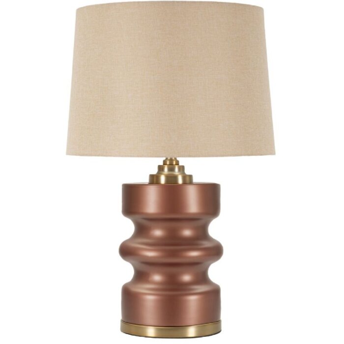 Lampe de table Rosenthal Verre Brun et Doré Ø36,5x56,5cm