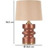 Lampe de table Rosenthal Verre Brun et Doré Ø36,5x56,5cm