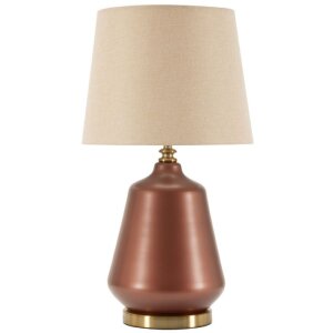 Lampe de table Rosenthal Verre Brun Doré...