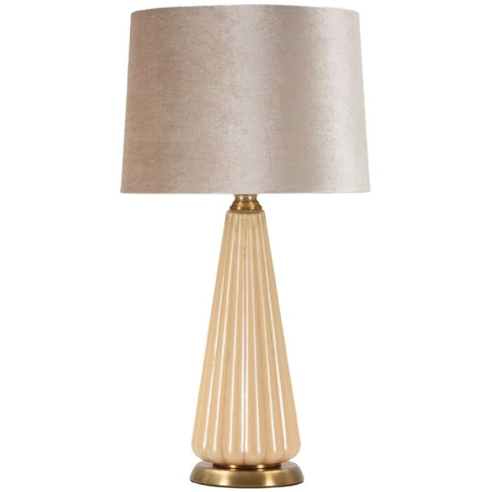 Lampe de table Perly Ø36,5x68,5cm Verre Or Tissu