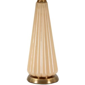 Lampe de table Perly Ø36,5x68,5cm Verre Or Tissu