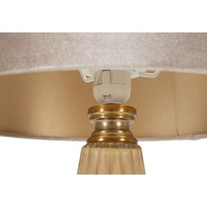 Lampe de table Perly Ø36,5x68,5cm Verre Or Tissu