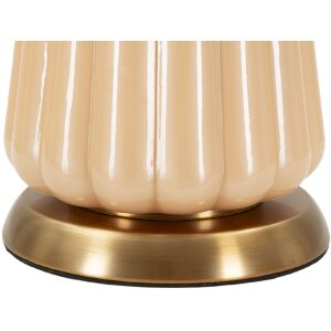 Lampe de table Perly Ø36,5x68,5cm Verre Or Tissu