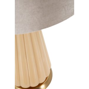 Lampe de table Perly Ø36,5x68,5cm Verre Or Tissu